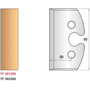 Contre-Fer pour porte-outils universels Hauteur 50mm